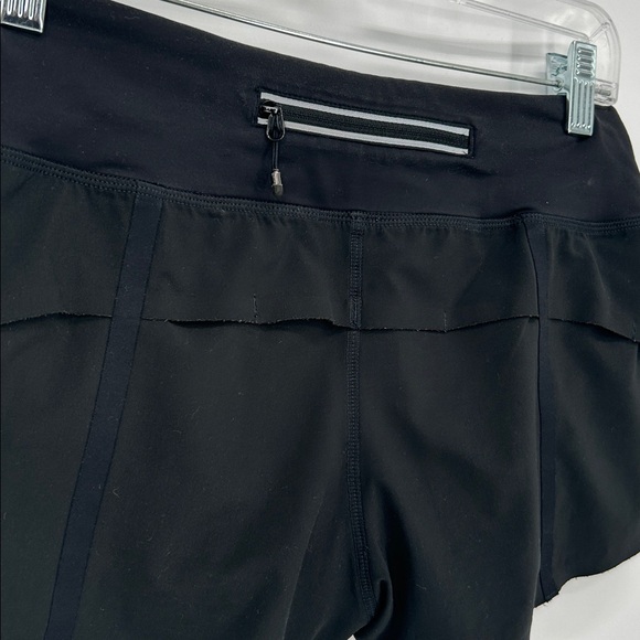 Lululemon Black Run Speed Up Layered Athletic Shorts Size 4 - Picture 4 of 6